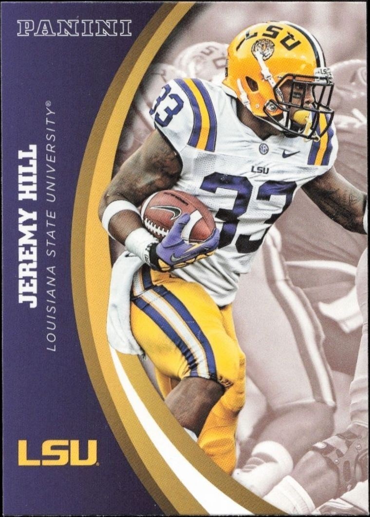 2015 Panini Lsu Team Collection Jeremy Hill #30 trading card