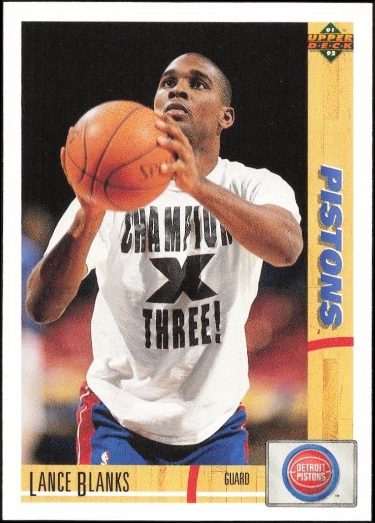 1991-92 Upper-Deck Lance Blanks #108 trading card