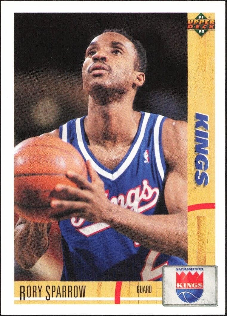 1991-92 Upper-Deck Rory Sparrow #395 trading card