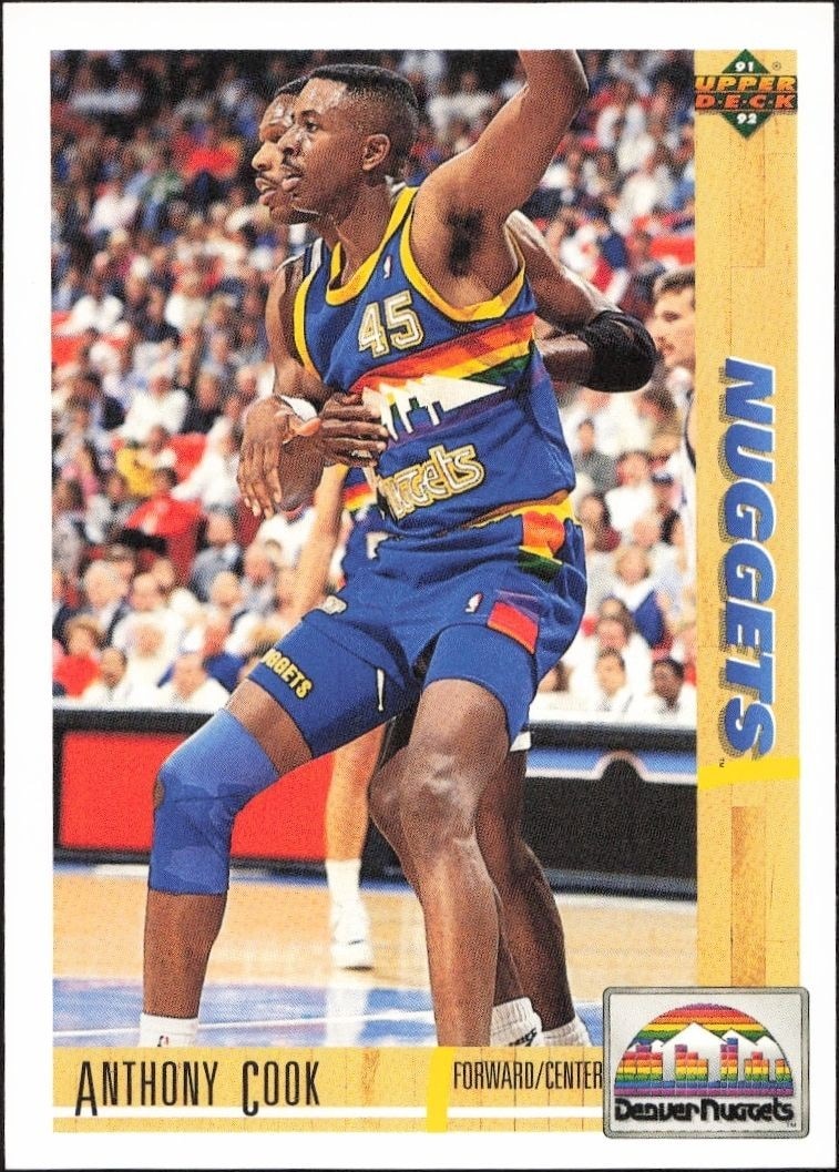 1991-92 Upper-Deck Anthony Cook #203 trading card
