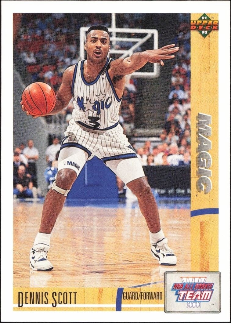 1991-92 Upper-Deck Dennis Scott #38 trading card
