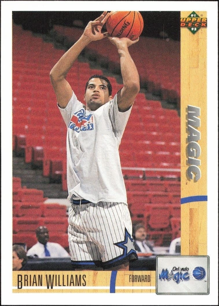 1991-92 Upper-Deck Brian Williams #499 trading card