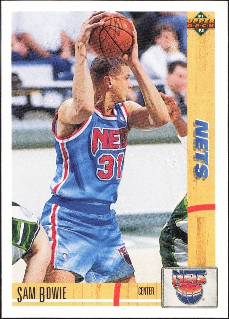 1991-92 Upper-Deck Sam Bowie #231 trading card