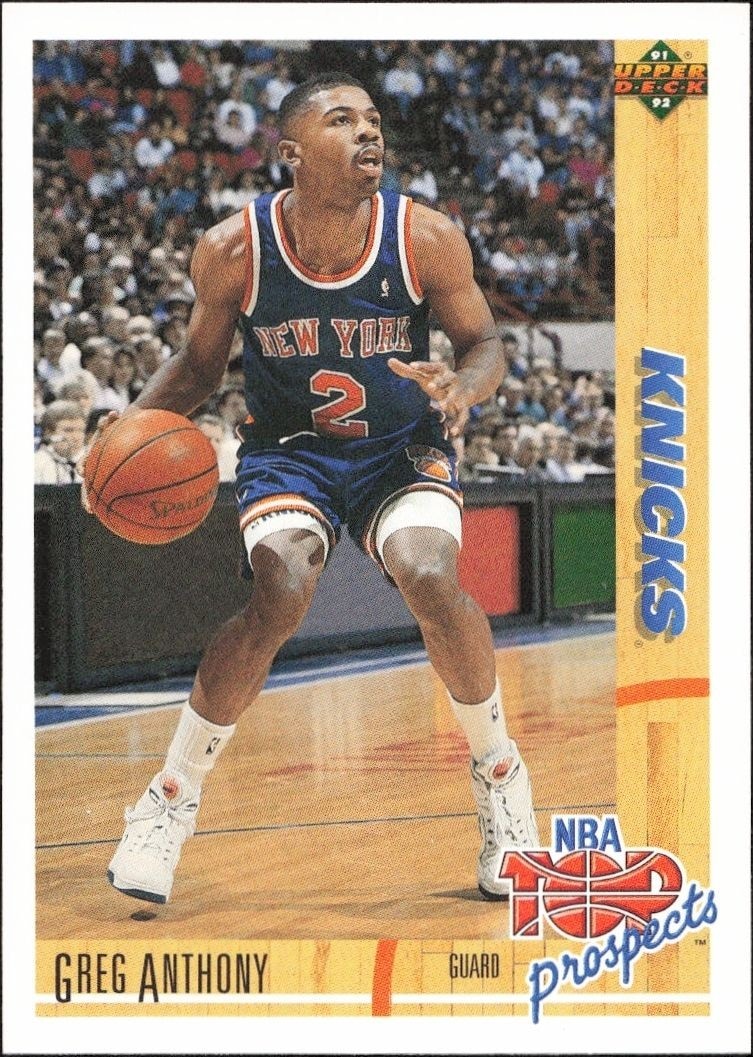 1991-92 Upper-Deck Greg Anthony #448 trading card