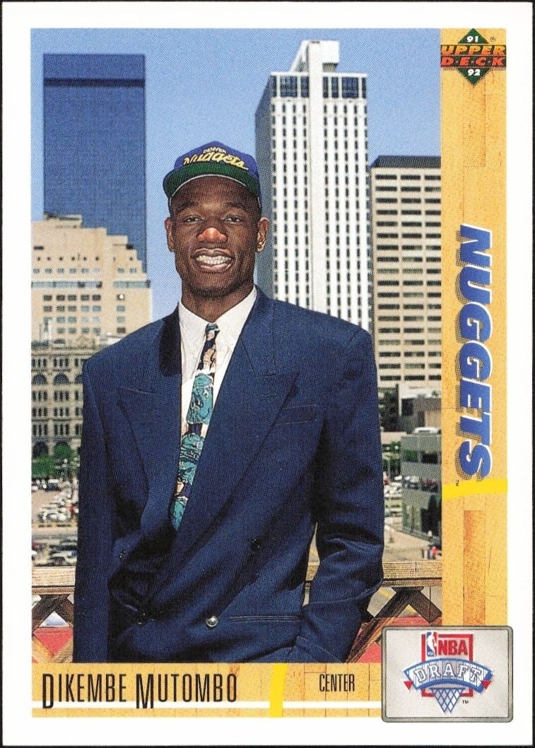 1991-92 Upper-Deck Dikembe Mutombo #3 trading card