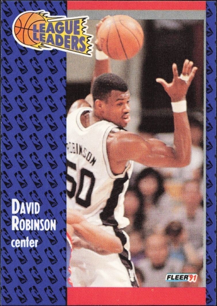 1991-92 Fleer David Robinson #225 trading card