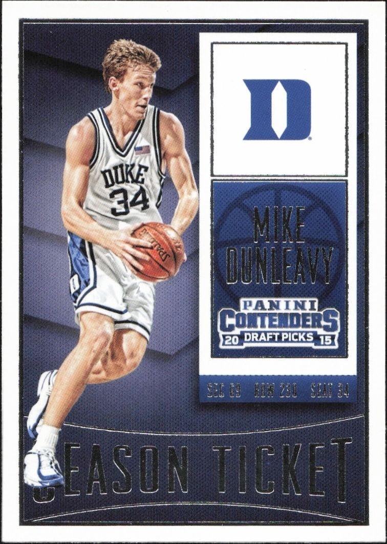 2015-16 Panini Contenders Draft Picks Mike Dunleavy #73 trading card