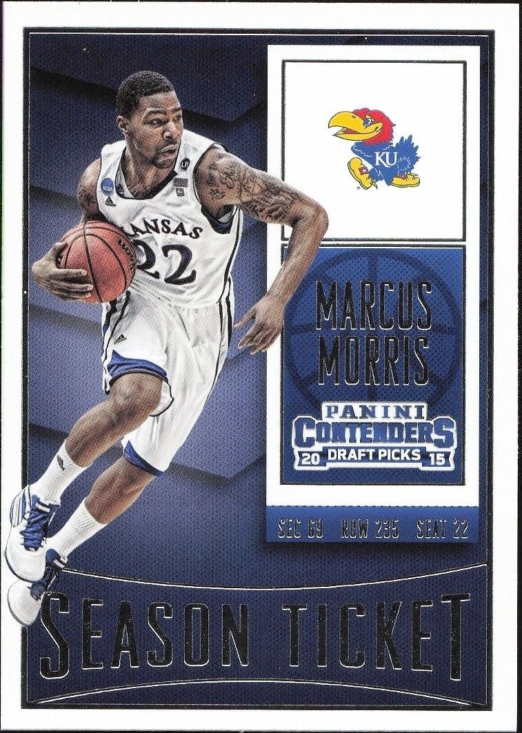 2015-16 Panini Contenders Draft Picks Marcus Morris #65 trading card
