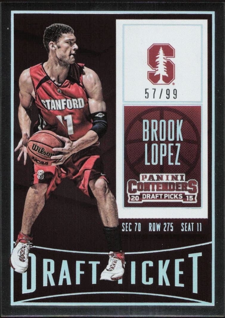 2015-16 Panini Contenders Draft Picks Brook Lopez #13 trading card