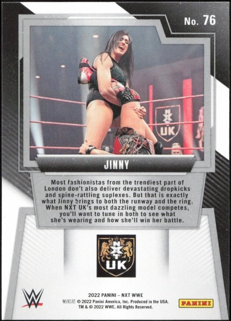 2022 Panini NXT 2.0 WWE Jinny #76 wrestling trading card back