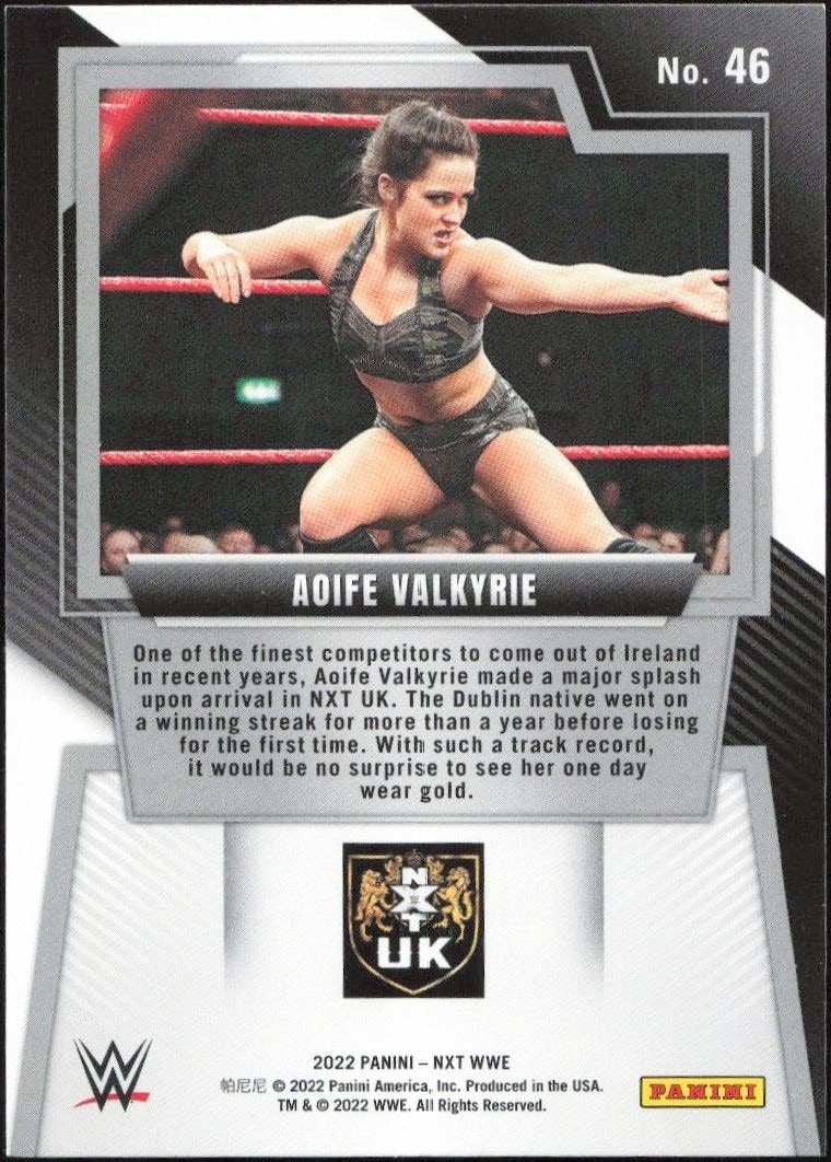 2011 Panini NXT 2.0 WWE Aoife Valkyrie #46 wrestling trading card back