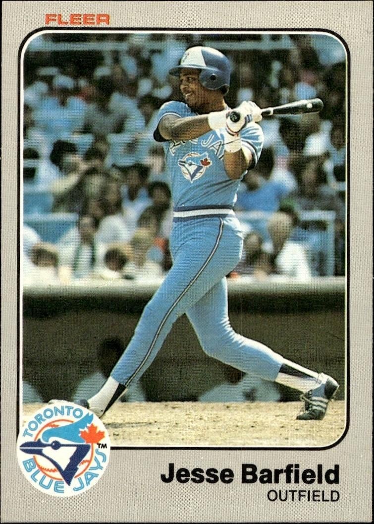 1983 Fleer Jesse Barfield #424 trading card