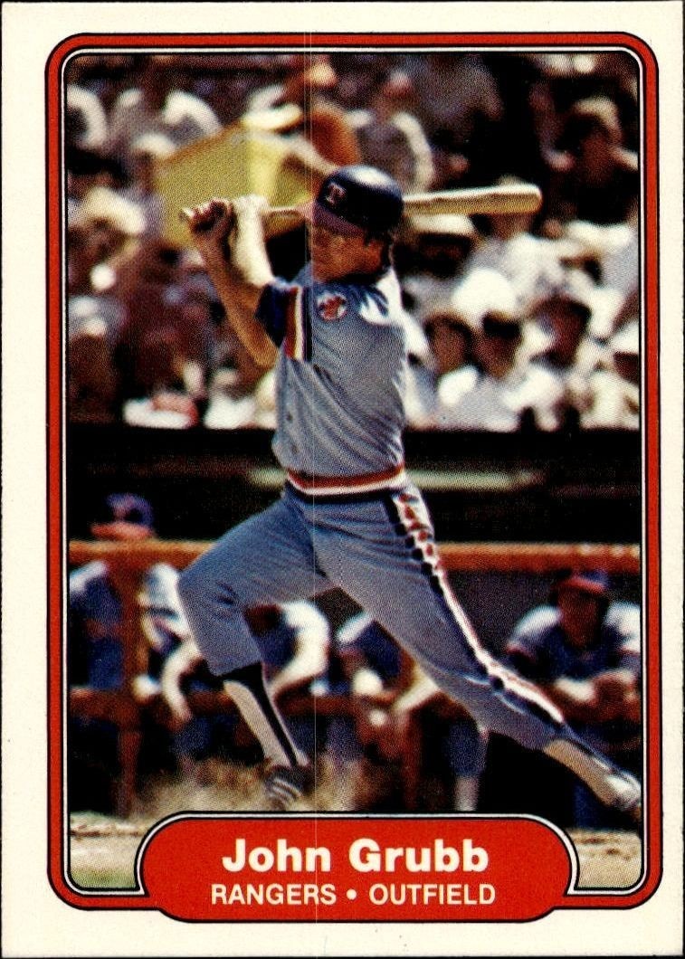 1982 Fleer John Grubb #317 trading card