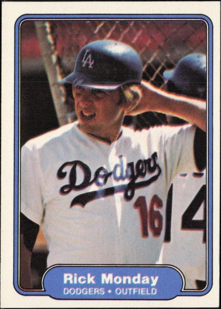 1982 Fleer Rick Monday #15 trading card