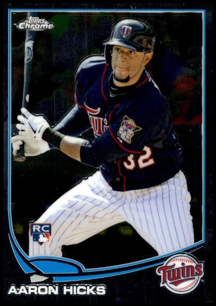 2013 Topps Chrome Aaron Hicks #179 trading card