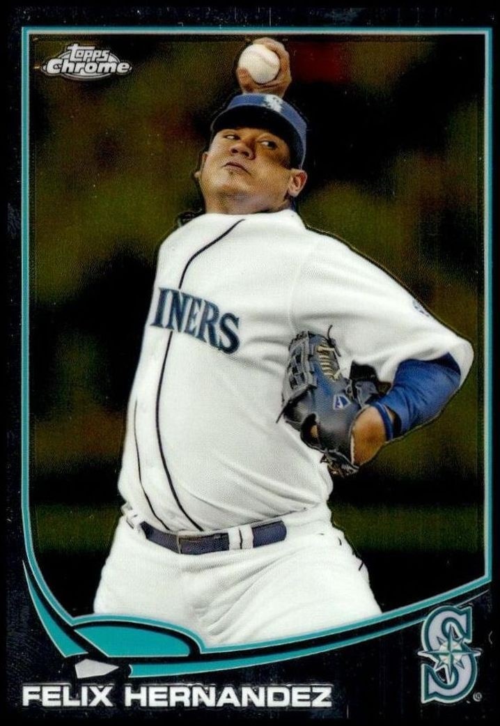 2013 Topps Chrome Felix Hernandez #34 trading card