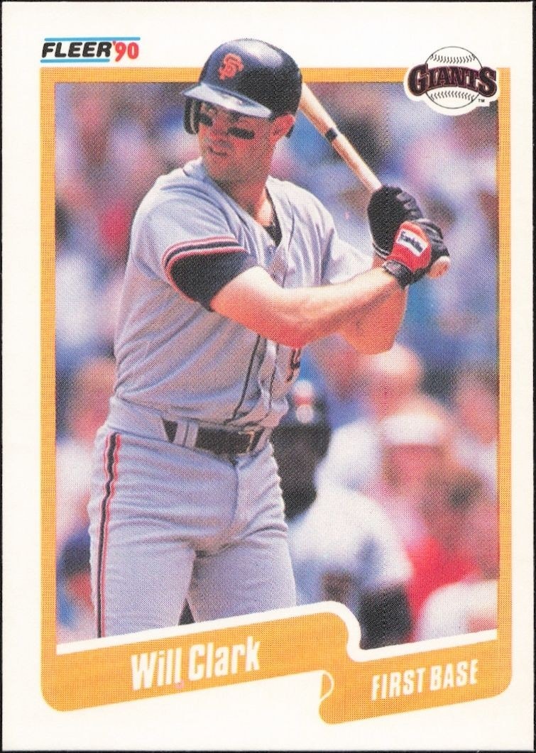1990 Fleer Will Clark #54 trading card