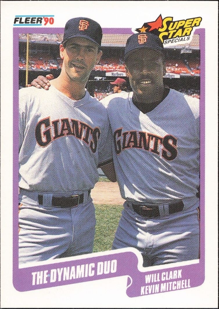 1990 Fleer Will Clark #637 trading card