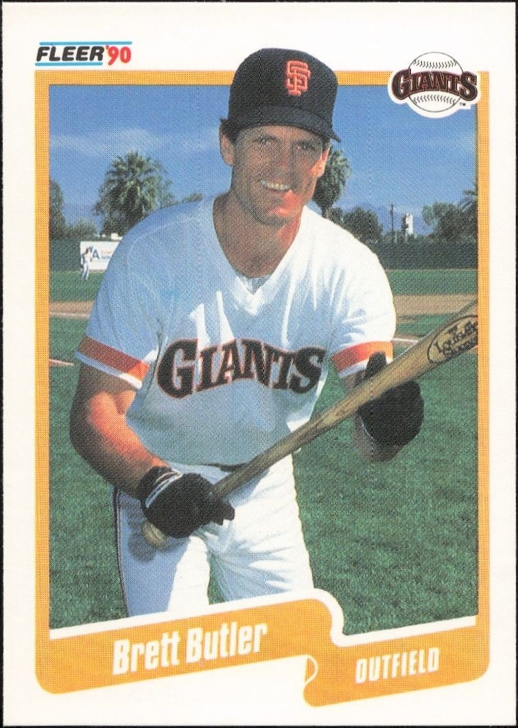 1990 Fleer Brett Butler #53 trading card