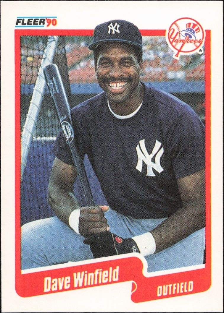 1990 Fleer Dave Winfield #458 trading card