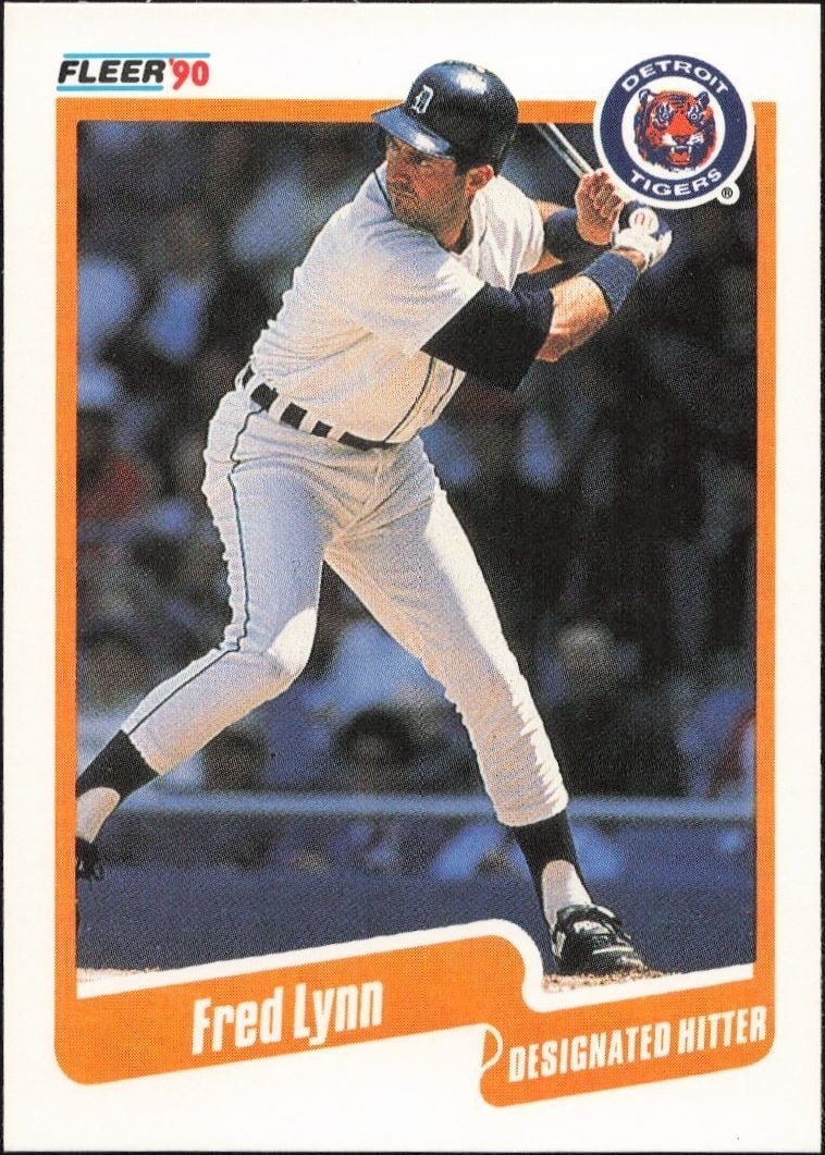 1990 Fleer Fred Lynn #609 trading card