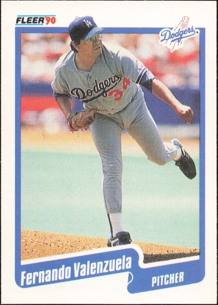 1990 Fleer Fernando Valenzuela #409 trading card