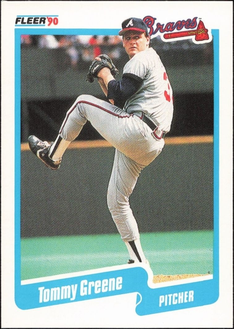 1990 Fleer Tommy Greene #584 trading card