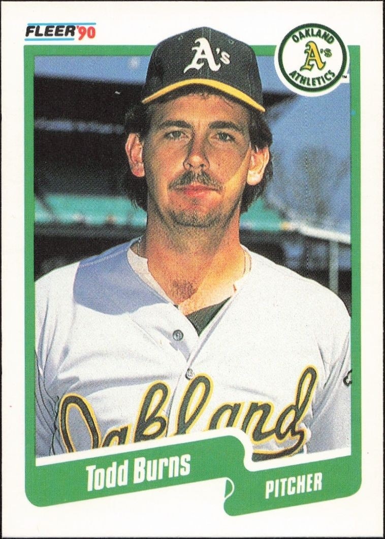 1990 Fleer Todd Burns #2 trading card