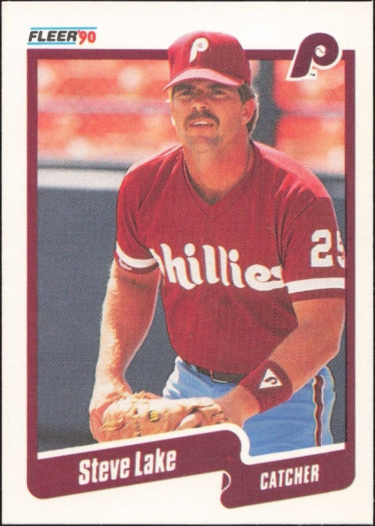 1990 Fleer Steve Lake #566 trading card