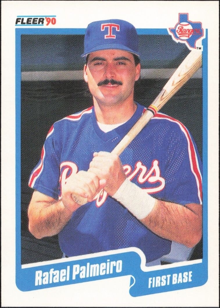 1990 Fleer Rafael Palmeiro #308 trading card
