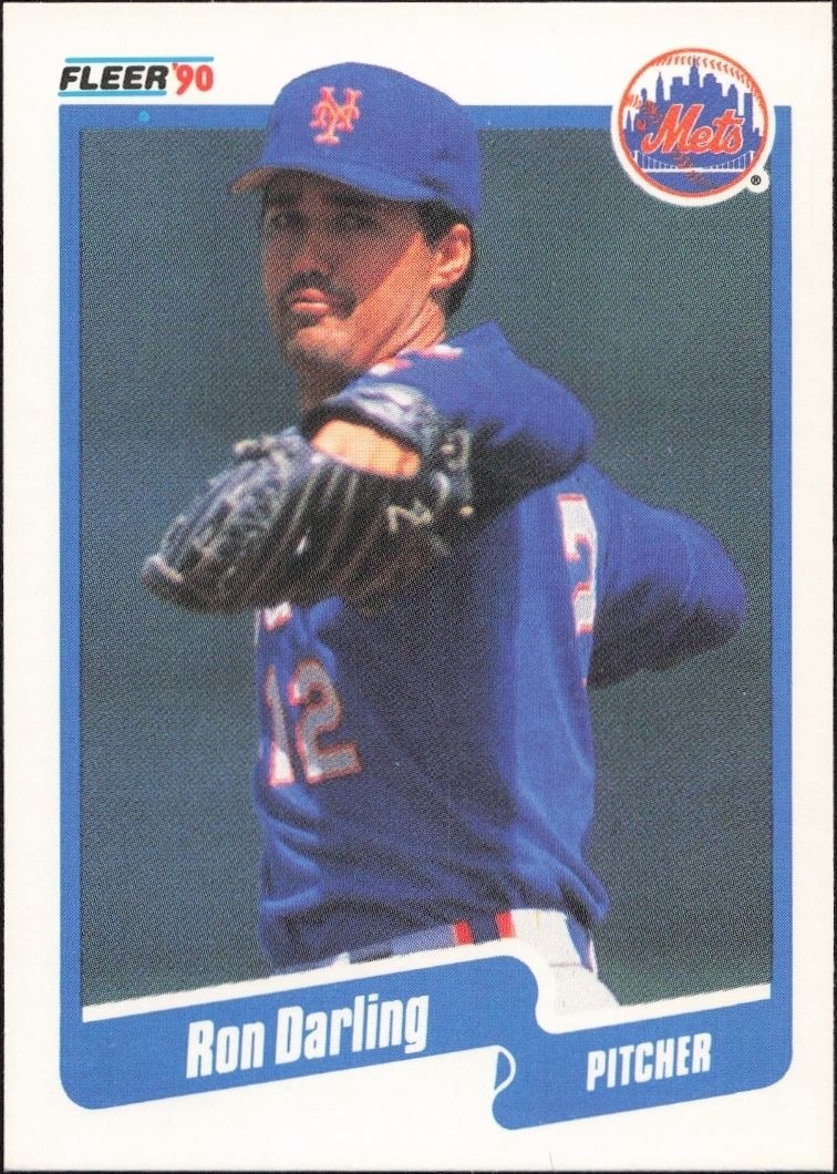 1990 Fleer Ron Darling #201 trading card