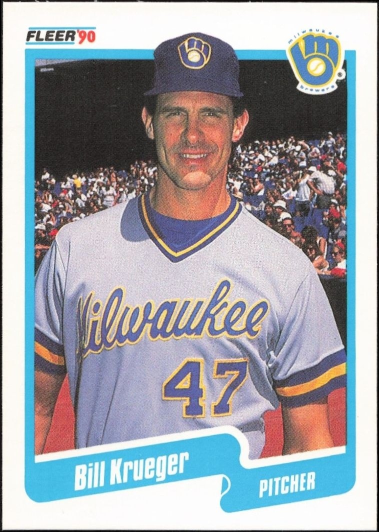 1990 Fleer Bill Krueger #328 trading card