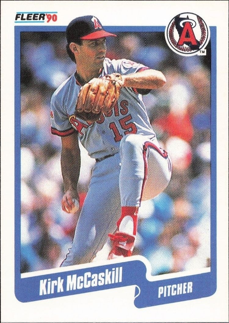 1990 Fleer Kirk McCaskill #138 trading card