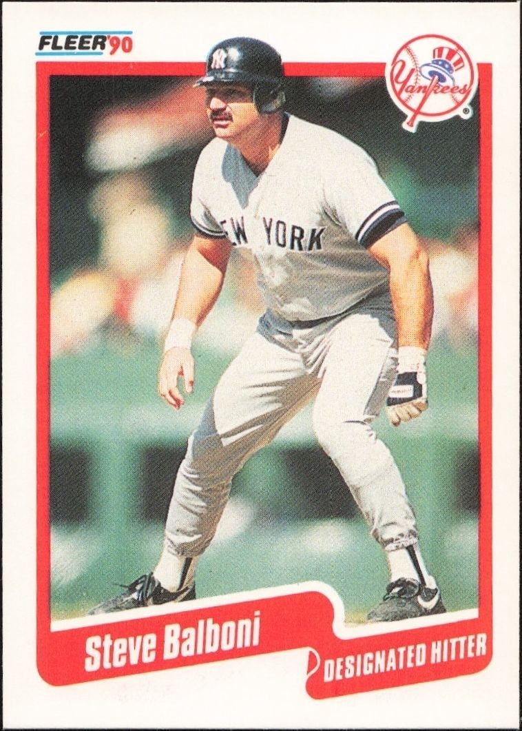 1990 Fleer Steve Balboni #436 trading card