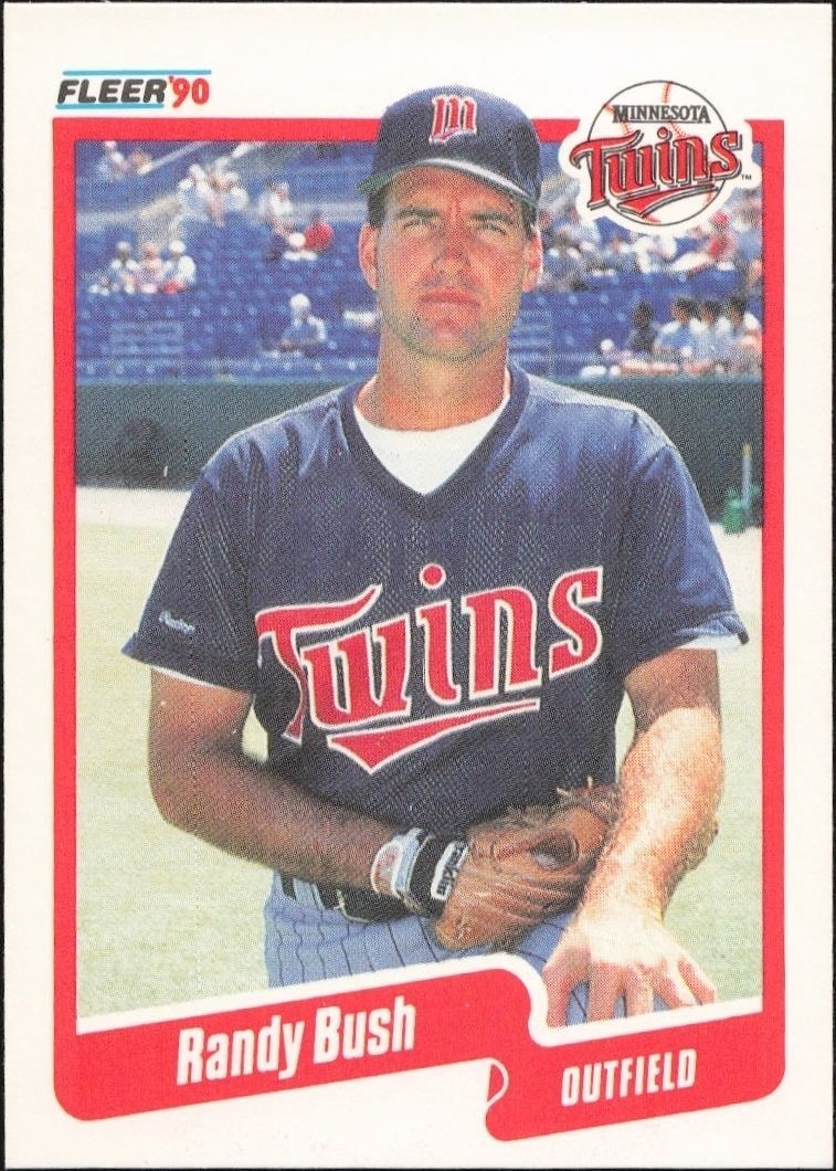 1990 Fleer Randy Bush #370 trading card