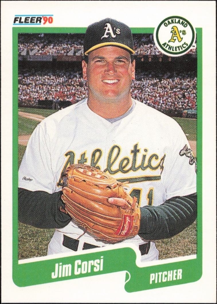 1990 Fleer Jim Corsi #4 trading card