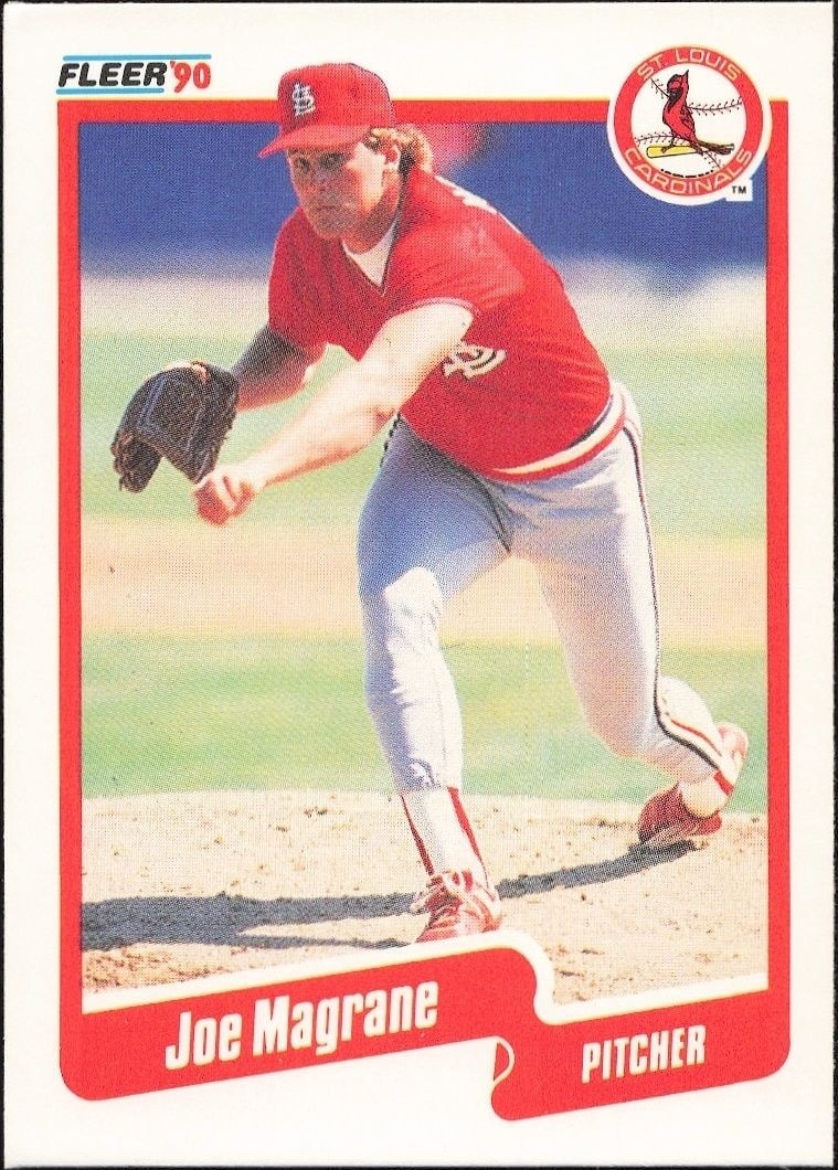 1990 Fleer Joe Magrane #252 trading card