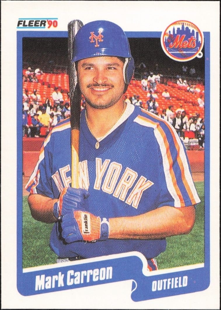 1990 Fleer Mark Carreon #198 trading card
