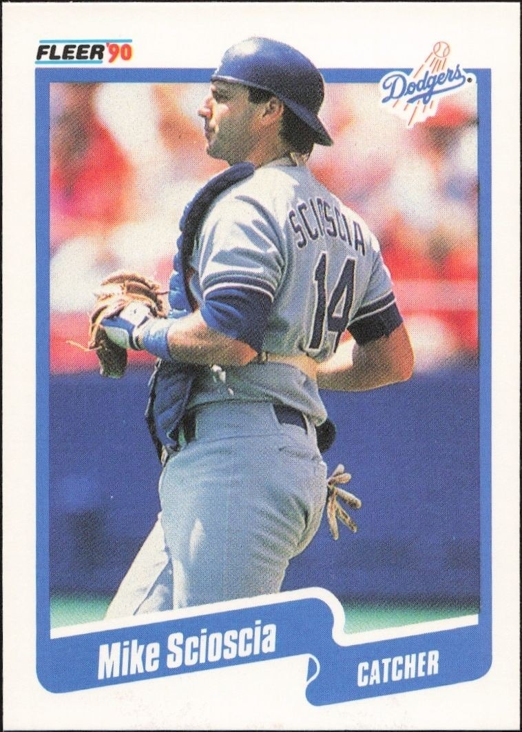 1990 Fleer Mike Scioscia #407 trading card