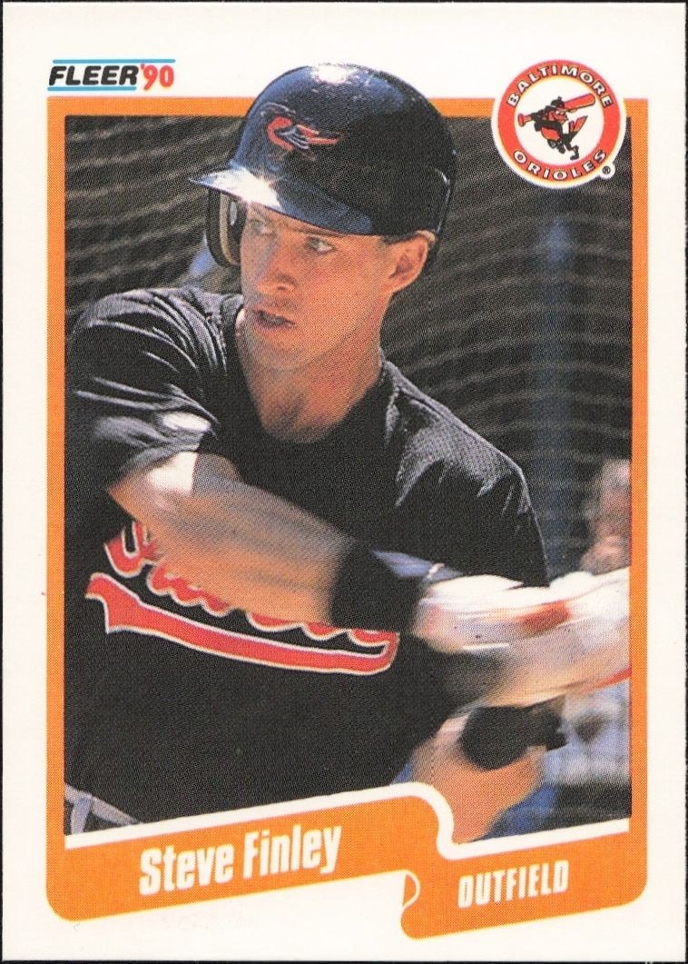 1990 Fleer Steve Finley #176 trading card