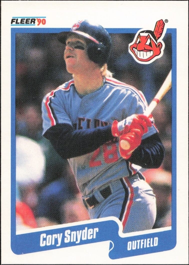 1990 Fleer Cory Snyder #502 trading card