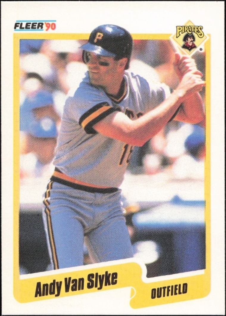 1990 Fleer Andy Van Slyke #481 trading card