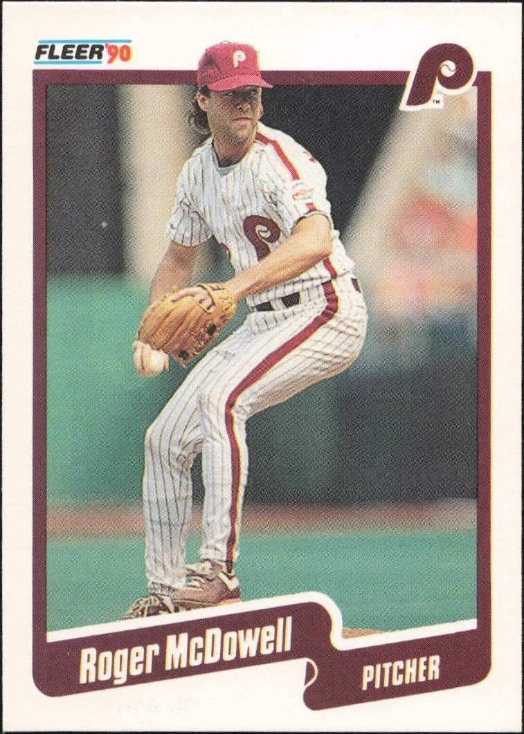 1990 Fleer Roger McDowell #567 trading card