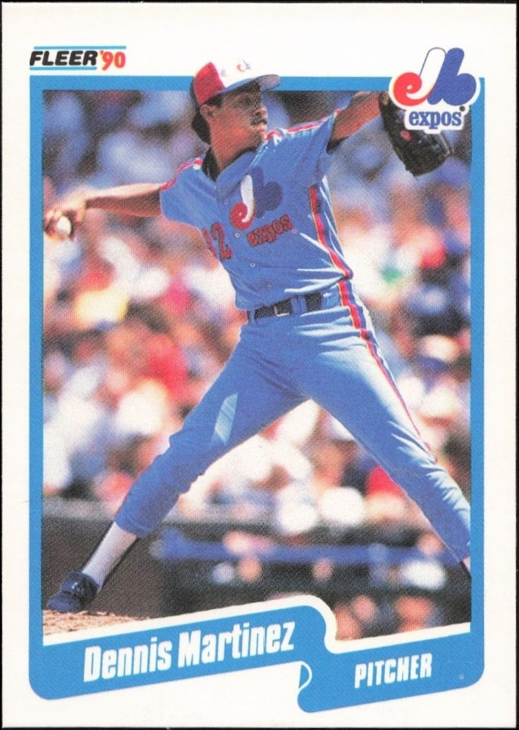 1990 Fleer Dennis Martinez #354 baseball trading card front