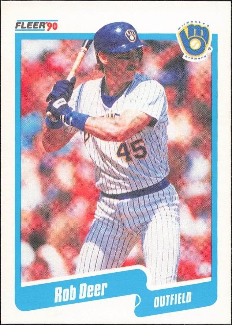 1990 Fleer Rob Deer #320 trading card