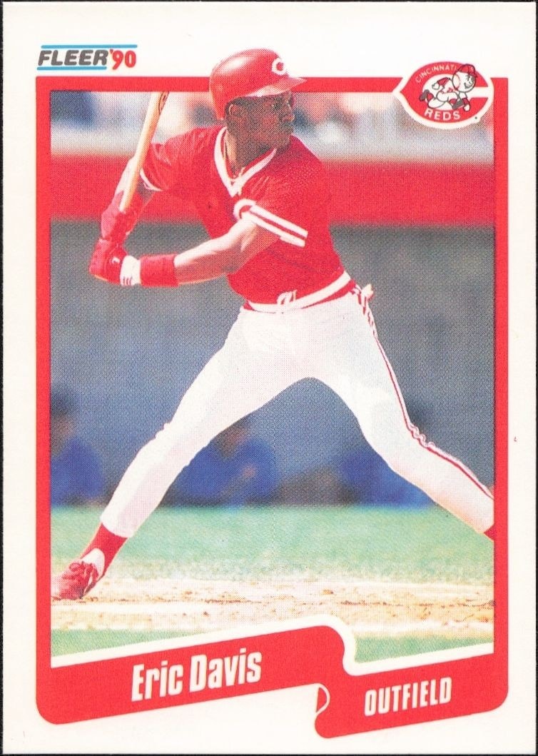 1990 Fleer Eric Davis #417 trading card