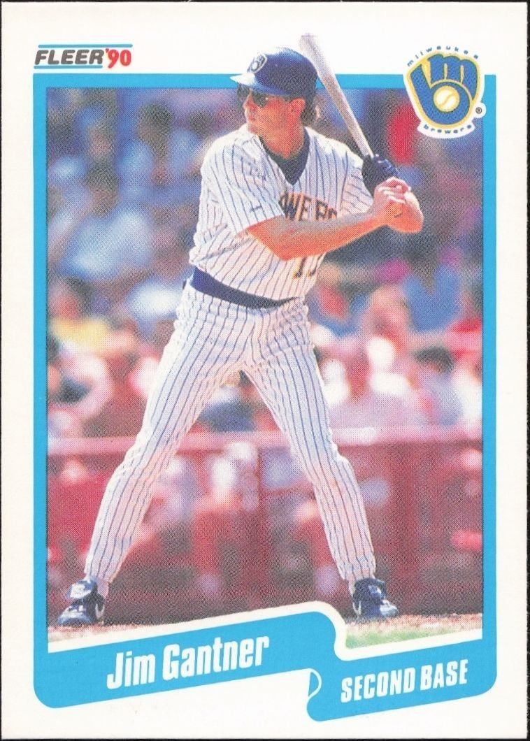 1990 Fleer Jim Gantner #324 trading card