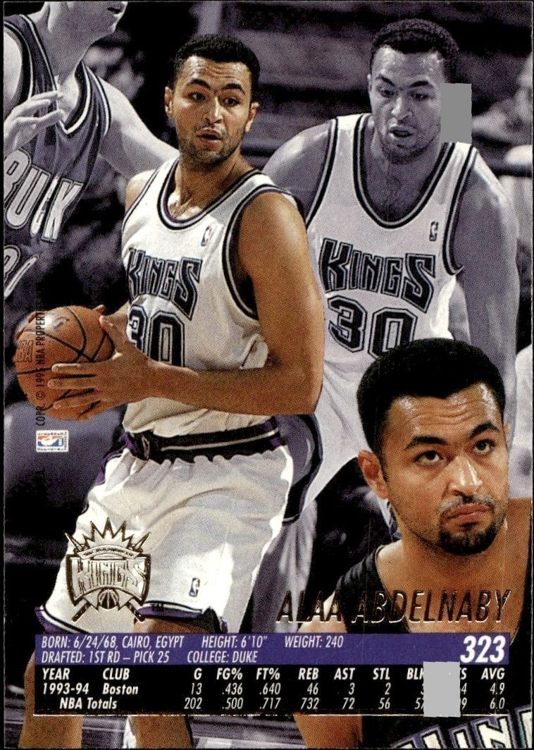1994-95 Fleer Ultra Alaa Abdelnaby #323 basketball trading card back