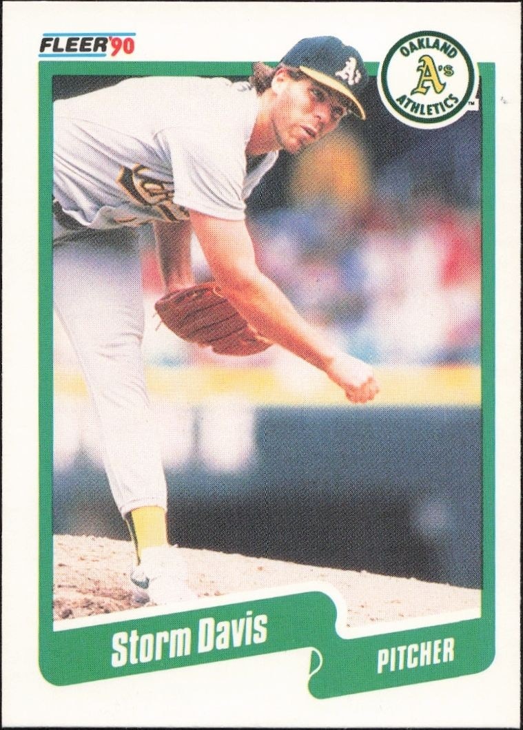 1990 Fleer Storm Davis #5 trading card