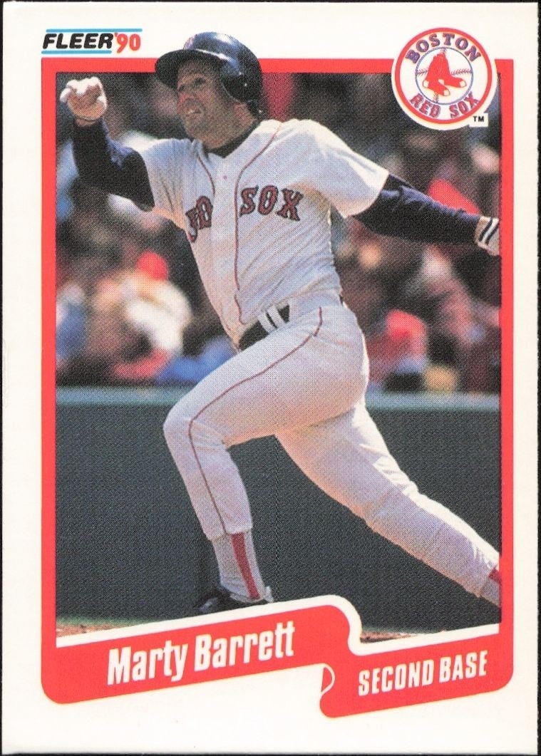 1990 Fleer Marty Barrett #266 trading card